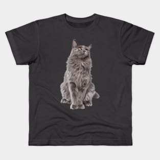 Grey Persian Cat Kids T-Shirt